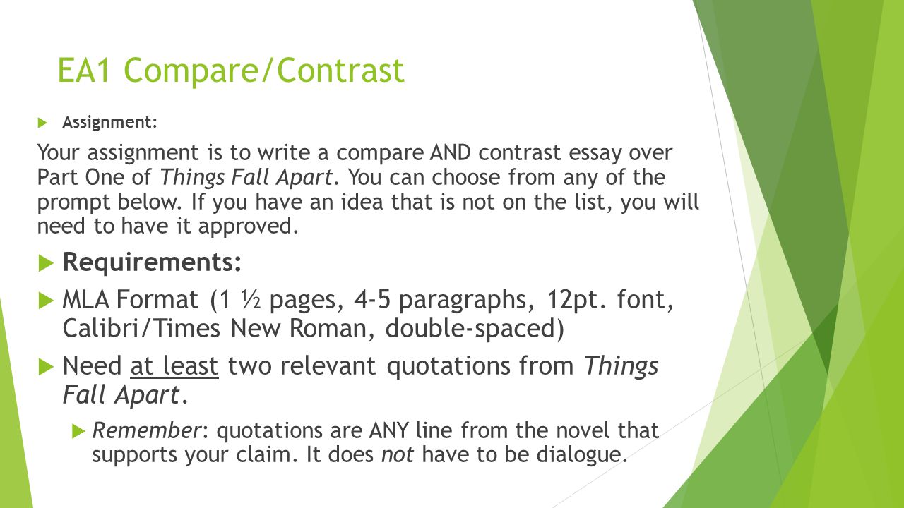 Compare And Contrast Essay